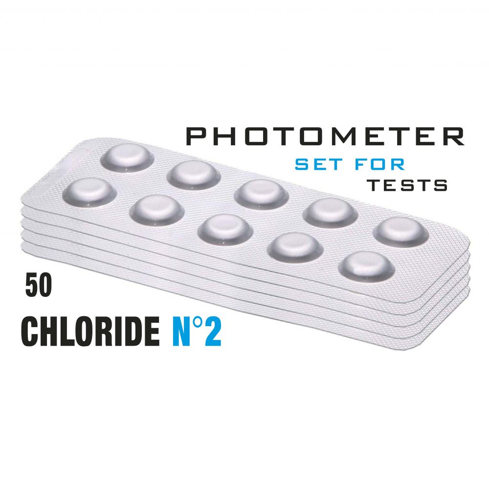 Изображение Таб. Chloride N° 2 (Хлориди 0.0 - 40 мг/л)  (50 таб/уп.) (10таб/шт) Photometer/Comporator