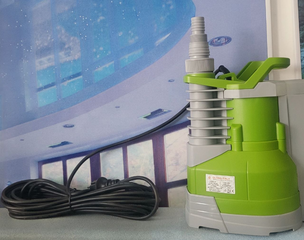 Изображение Дренажний насос з поплавком Q.max 130l/m  H.max 6m   p1-0,25kw  p2-0,27kw  220v
