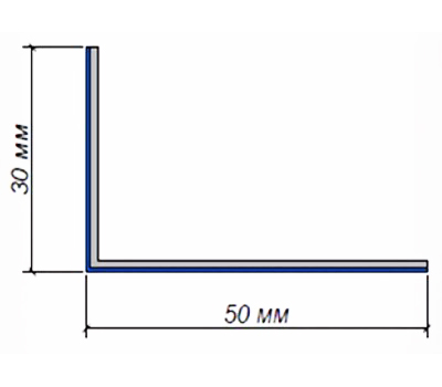 Изображение Куточок з ПВХ покриттям 0.05х0.05 (2м) внутрішній