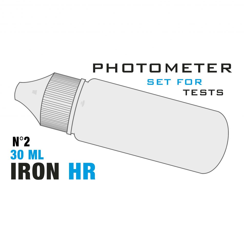 Изображение Рідина PL Iron HR 2 (Залізо 0 - 30 мг/л) (375 tests) 30 мл/уп PrimerLab