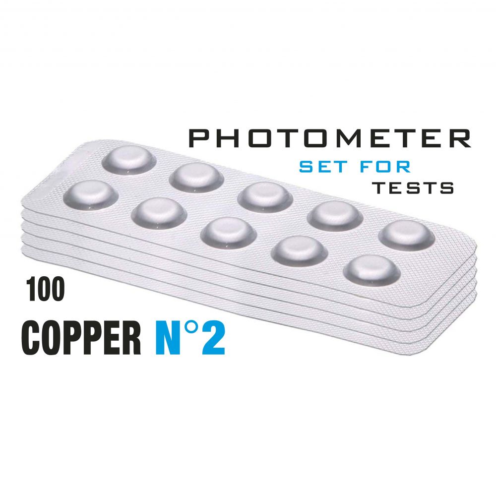 Изображение Таб. Copper 2 (Мідь 0 - 5 мг/л) 100 піг/уп. (10 піг/шт) Photometer/Comporator