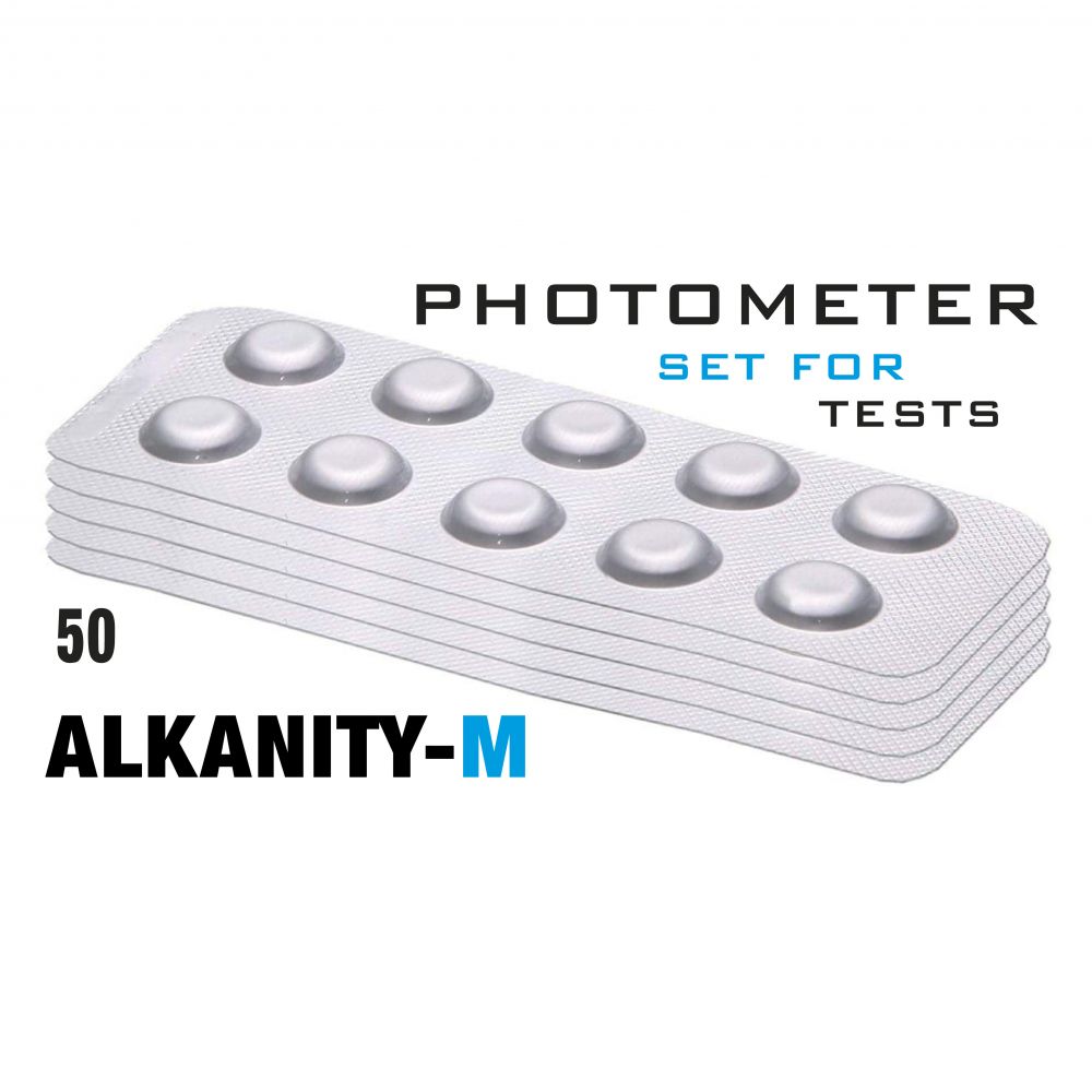 Изображение Таб. Alkalinity-M (Лужність-M, 5 - 200 мл/л) 50 піг/уп. (10 піг/шт) Photometer/Comporator
