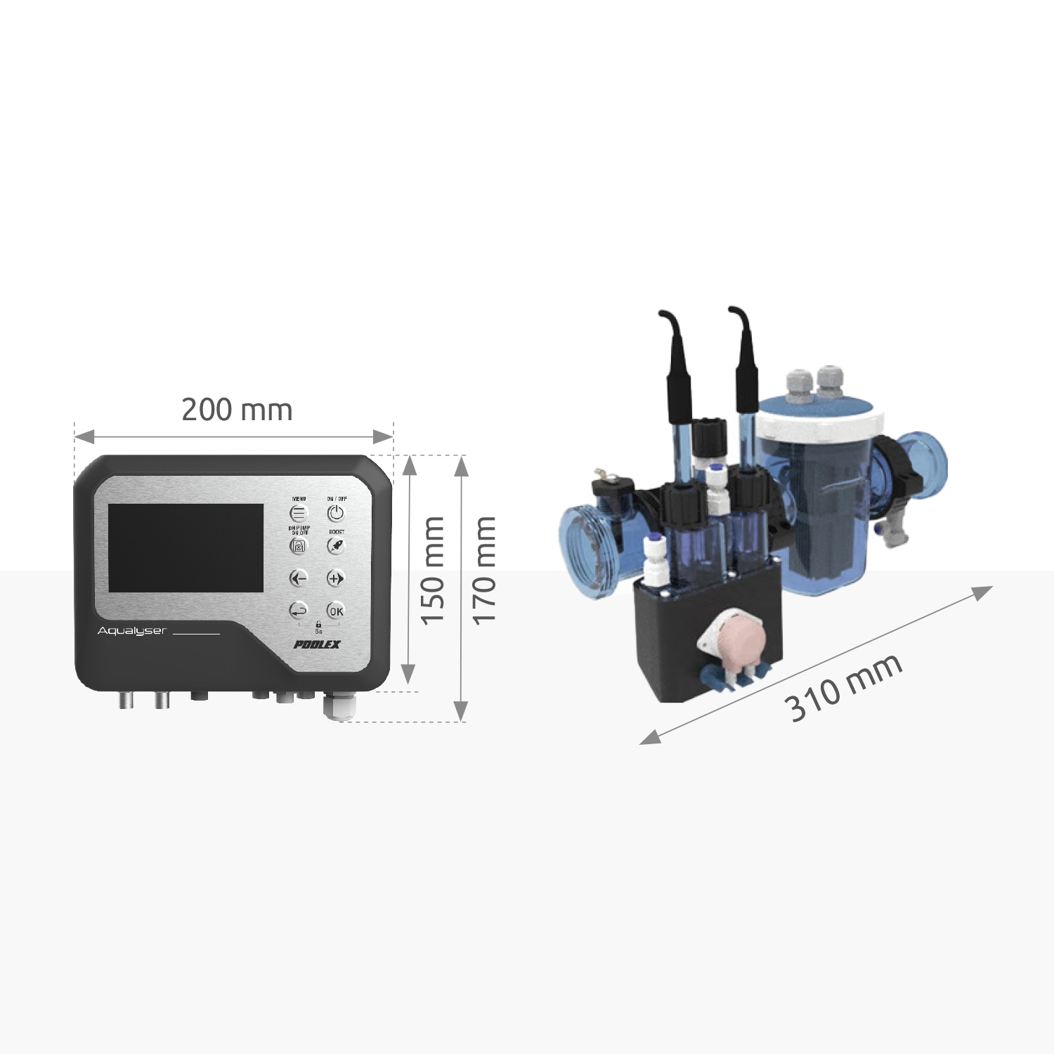 Изображение Електролізер  Aqualyser FLEX 80 м³, 20 г/год, Wi-Fi, pH/Redox   